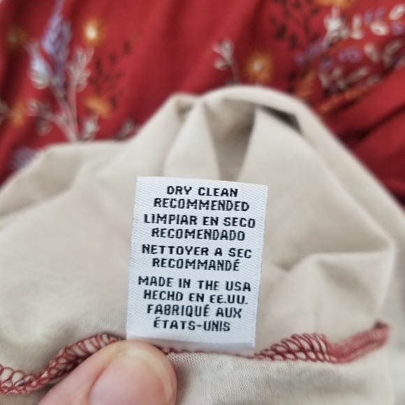 NWT Rachel Pally Lynwood Midi Dress Burgundy Garland Print Size M Stretchy - Picture 7 of 16